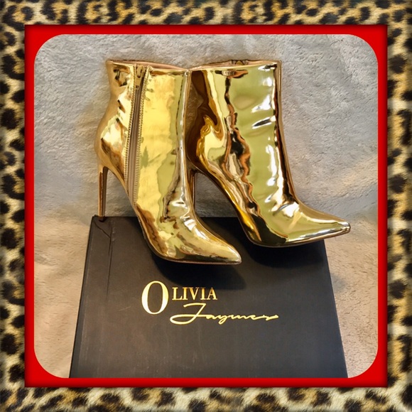 Olivia Jaymes Shoes - 💥SPECIAL REDUCED PRICE!!! FIRM!✅    
👑Gold reflective ankle boots🔥🔥🔥
